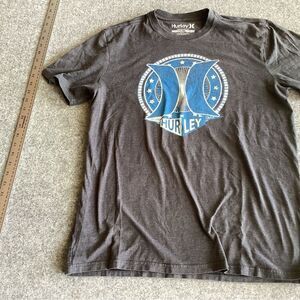 Hurley , Men’s T-shirt, Size Large Charcoal and Blue Logo